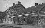 Oude postkaart van het voormalige stationsgebouw