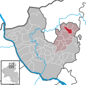 Poziția Steimel pe harta districtului Neuwied