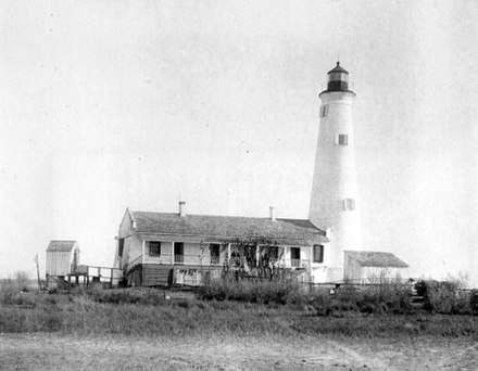 The St. Marks Light in 1867. The lighthouse is now located within St. Marks National Wildlife Refuge.