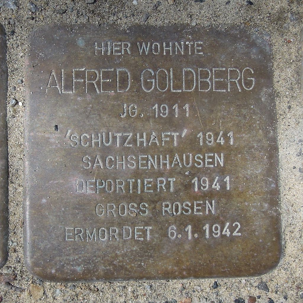 Stolperstein Brilon Gartenstraße 13 Alfred Goldberg.JPG