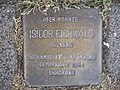 "Hier wohnte Isidor Eichwald, Jg. 1855, Heilanstalt Grafenberg, deportiert 1941, ermordet"