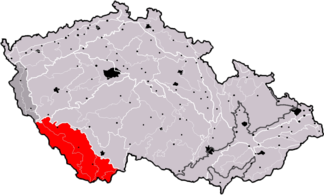 Subgroup Šumavská hornatina (marked in red)