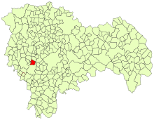 Estensione del territorio comunale all'interno della provincia di Guadalajara