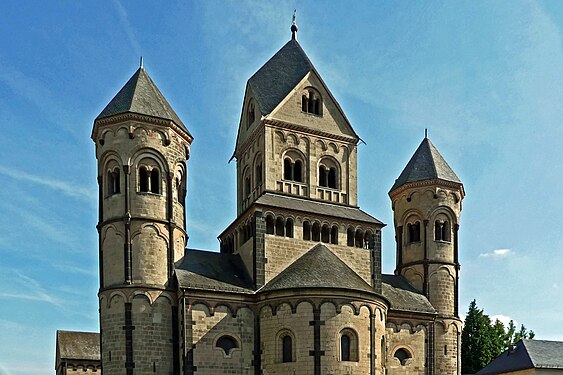 Towers of the Benedictine Abbey Maria Laach, Germany