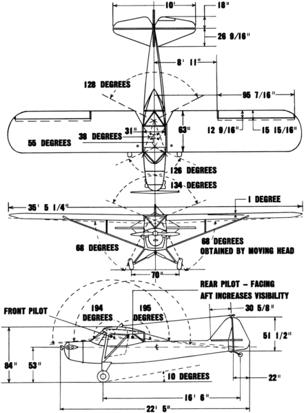 File:Taylorcraft L-2 Grasshopper 3-view line drawing.png