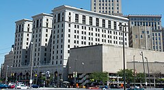 Terminal Tower with Renaissance Cleveland Hotel - Cleveland Ohio (24912332650)-cropped.jpg