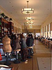 Floor mounted stools The Bistro at the Cliff House.JPG