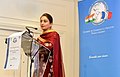 The Union Minister for Food Processing Industries, Smt. Harsimrat Kaur Badal delivering the key note address, at the Third India France Agro Food Conference, in Paris on October 20, 2014 (1).jpg