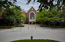 The William J. Ross Courtyard at the University of Oklahoma College of Law. The University of Oklahoma College of Law William J. Ross Courtyard.jpg