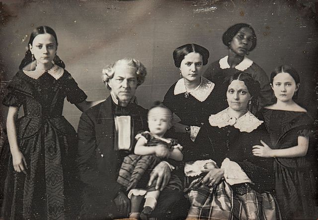 Walter family with servant, circa 1850
