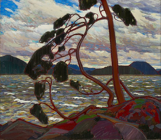 The West Wind (1917), Canadian painter Tom Thomson's iconic portrait of red pines in Algonquin Park, Ontario