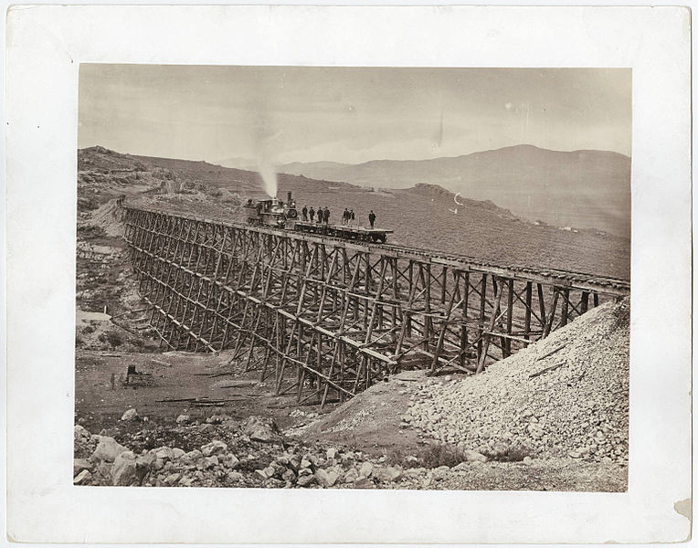 File:Trestle at Promontory by Andrew J Russell.jpg