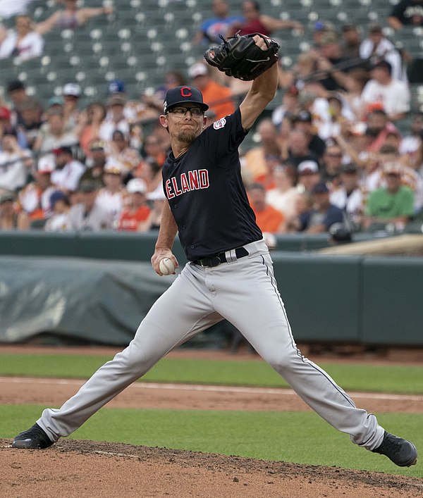 Clippard with the Cleveland Indians in 2019