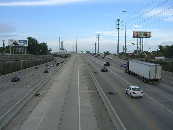 I-69 (along with US 59) in Houston looking east