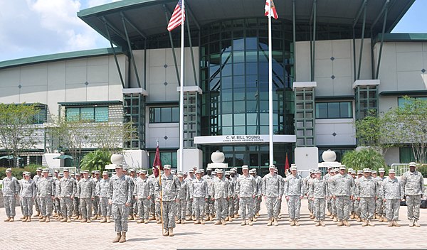 U.S. soldiers with the Army Reserve Medical Command at the C.W. Bill Young Armed Forces Reserve Center