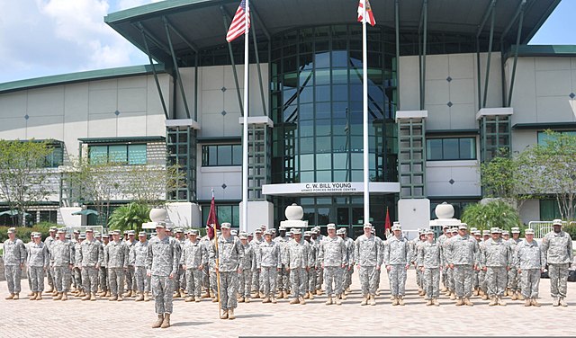 U.S. soldiers with the Army Reserve Medical Command at the C.W. Bill Young Armed Forces Reserve Center