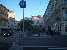 De ingang aan de Obere Augartenstraße.