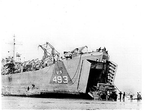 USS LST-493 off loading at Normandy.jpg