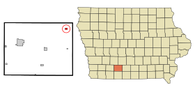Union County Iowa Incorporated and Unincorporated areas Lorimor Highlighted.svg