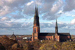 Uppsala Domkyrkoförsamling: Administrativ historik, Areal, Kyrkor