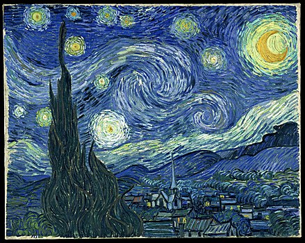 Звездано небо - цртеж Винсент ван Гога.