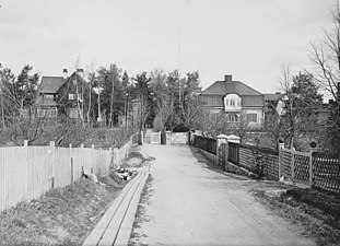 Motiv från Vasavägen / Belevägen, 1926.