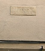 Via dei Magalotti 5, maison avec plaque d'inondation 1966, 02.jpg