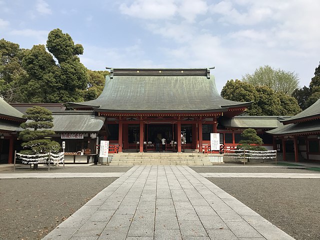 Image: View of Haiden of Fujisaki Hachiman Shrine