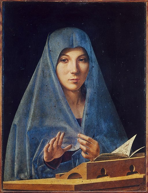 Virgin Annunciate (by Antonello da Messina) - Galleria Regionale della Sicilia, Palermo