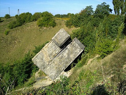 Remains of German pre-World War II border fortifications