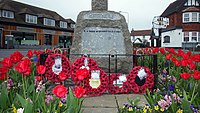 East face of the war memorial built by L F Roslyn in 1920.