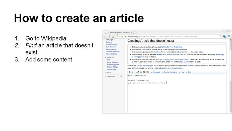 Article wikipedia