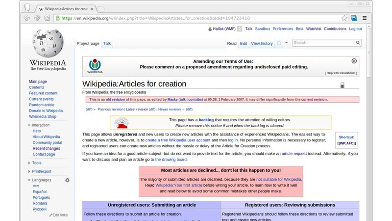 Article wikipedia