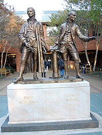 William & Mary School of Law, established in 1779, is the oldest law school in the USA WilliamandMaryLawSchoolStatue.JPG