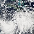 El Wilma convertit en tempesta tropical el 17 d'octubre de 2005.