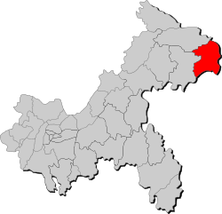 重慶市中の巫山県の位置