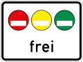 Vehicles with red, yellow or green Low Emission Zone Sticker permitted