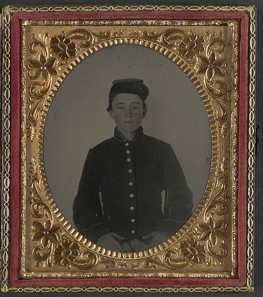 File:(Unidentified young soldier in Union uniform) (LOC) (14565620095).jpg