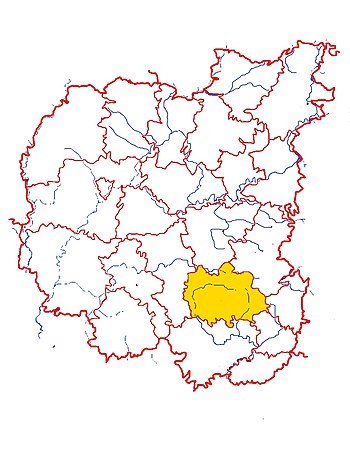 Ichnyansky-district op de kaart