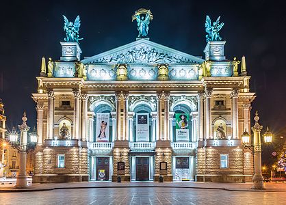 Lviv Opera Theatre Photograph: Konstantin Brizhnichenko Licensing: CC-BY-SA-4.0