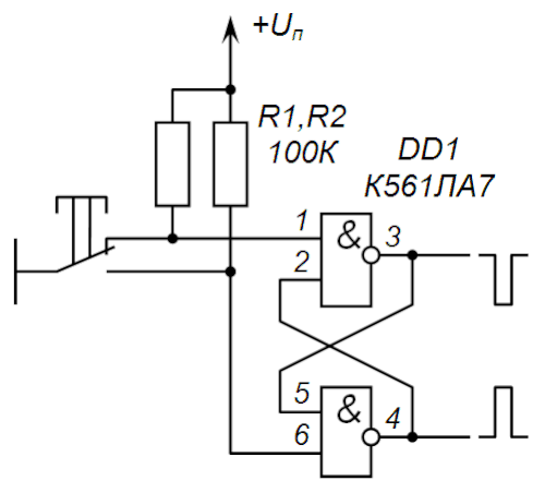 Схема подавления дребезга