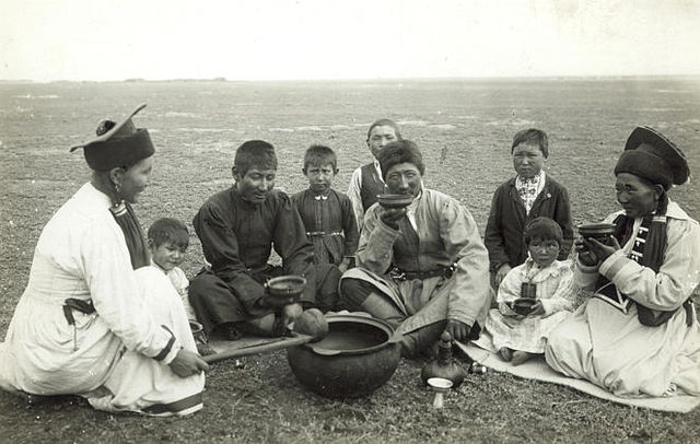 Kalmyks in the late 19th century. Picture taken in the Salsky Raion of the Don Host Oblast.