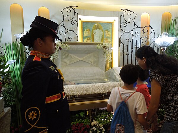 Wake of Miriam Defensor Santiago at the Cubao Cathedral.