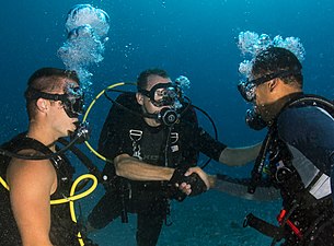 Underwater frocking ceremony