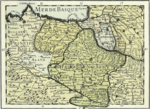 French map of the Basque districts (mid-18th century) 1712 Basque districts.png