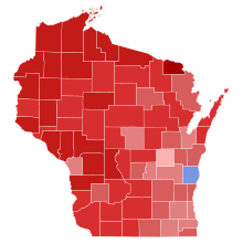 1930 Wisconsin gubernatorial election results map by county.svg