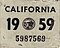 1959 Kalifornia tablica rejestracyjna decal.jpg