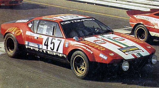 1973 Automotive Tour of Italy (Casale stage) - Casoni's De Tomaso Pantera Jolly Club (cropped)