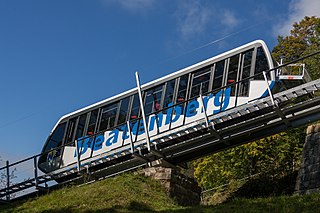 Thunersee–Beatenberg Funicular funicular in the Swiss Canton of Berne linking Beatenbucht on Lake Thun to the village of Beatenberg