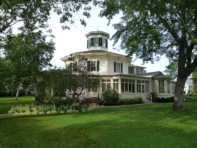 The Octagon House Museum, listed on the National Register of Historic Places, was built in 1855.